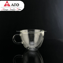 Clear Double Borosilicate Glass Coffer Cup Tasse